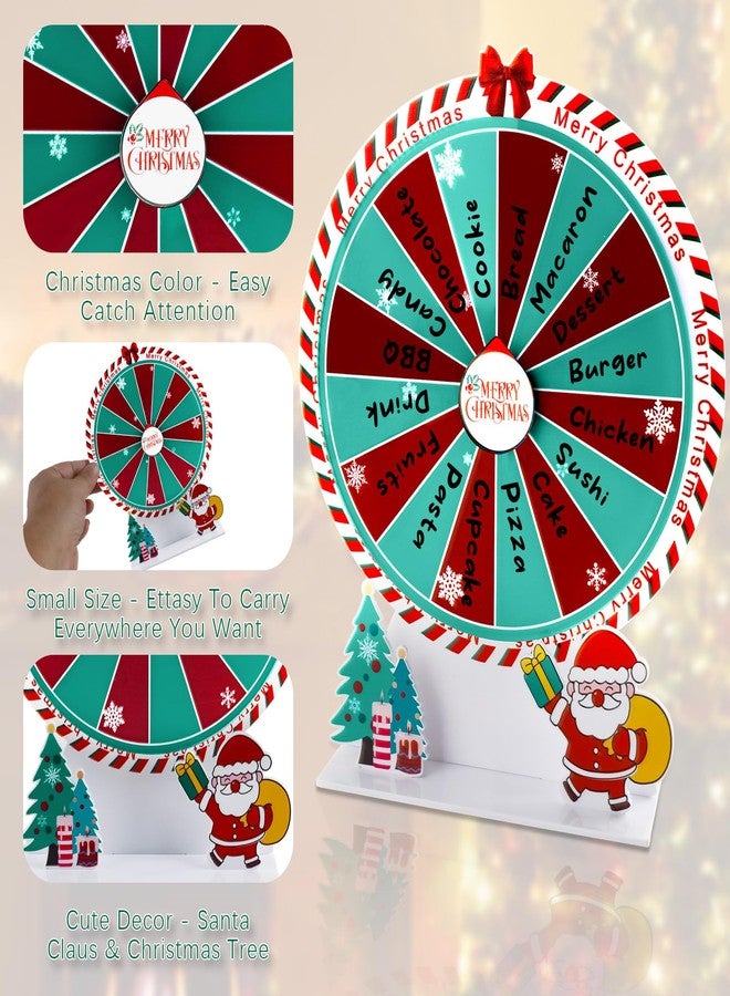 kithing 7.8" Christmas Spinning Wheel, 16 Slot Roulette Spinner - Tabletop Prize Game for Trade Shows, Parties & Fairs - Image 4